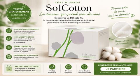 Test Produit SolCotton Lingette Sèche La délicate XL