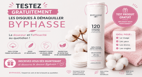 Test produit Byphasse Disques à Démaquiller en Coton
