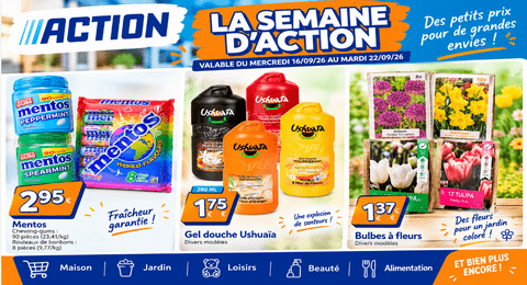 Catalogue La semaine d&rsquo;Action Valable du 16 au 22 Septembre 2026