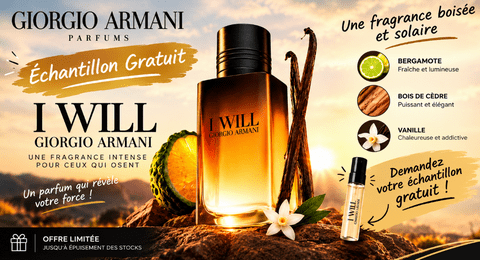 Échantillon Gratuit Parfum I Will de Giorgio Armani