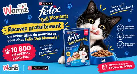 Échantillons gratuits Nourriture pour Chats : 10.800 échantillons Félix Deli Moments Offerts