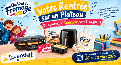 Jeu Gratuit Qui Veut du Fromage Votre Rentrée sur un Plateau de Nombreux Cadeaux à Gagner