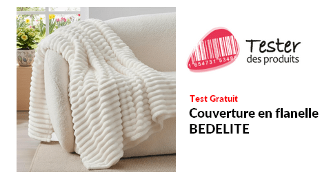 Test Produit BEDELITE Couverture en flanelle BEDELITE