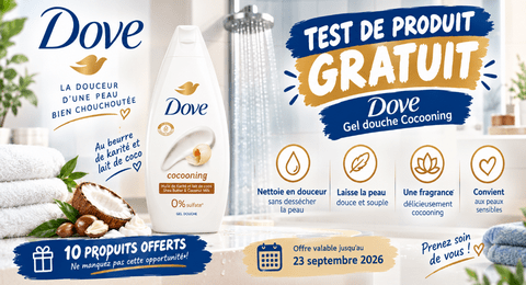 Test Produit Dove Gel douche Dove Cocooning