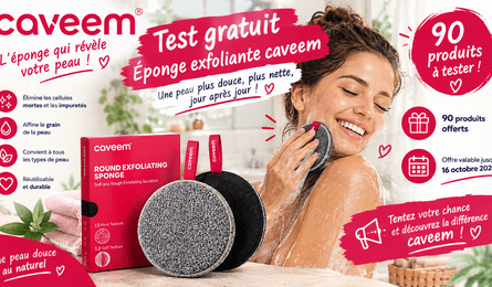 Test Produit Gratuit Caveem Éponge exfoliante Caveem