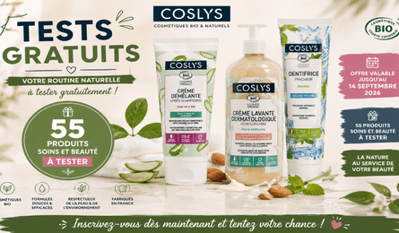 Tests de Produits COSLYS : 55 Produits Soins et Beauté à Tester